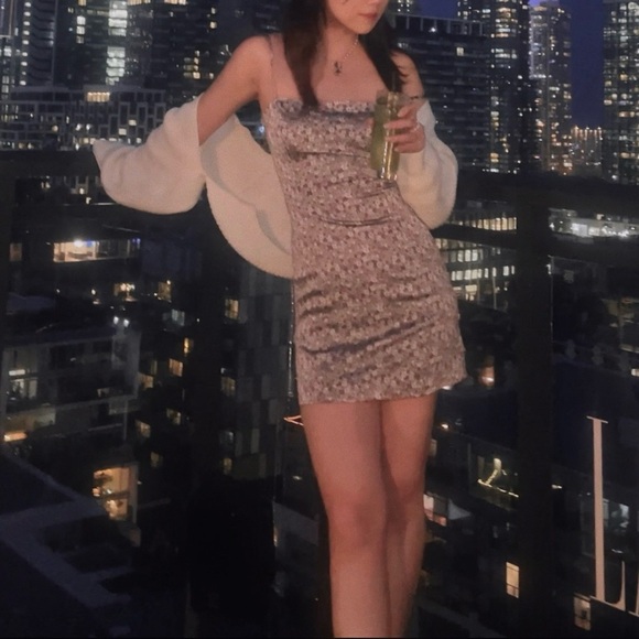 Sunday Best Lilac Floral Shimmer Dress - Picture 5 of 6